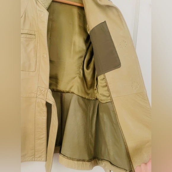 Yves Saint Laurent Greenish-Khaki Utility Lamb Leather Jacket - Picture 5 of 6